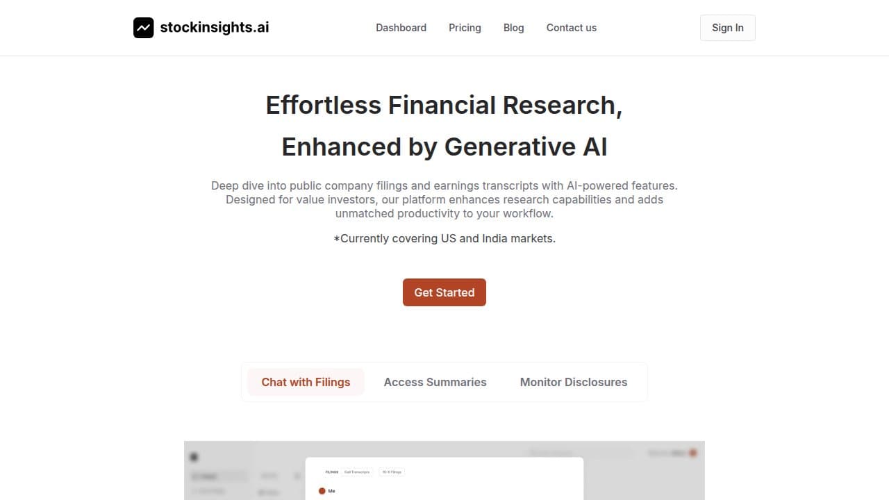StockInsights.ai - Product screenshot