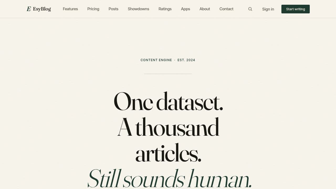EsyBlog - Product screenshot