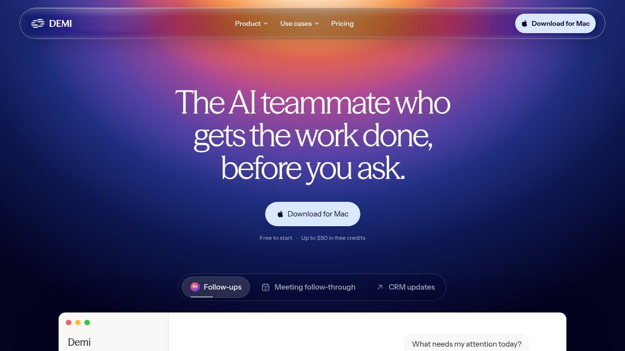 Demi - Product screenshot
