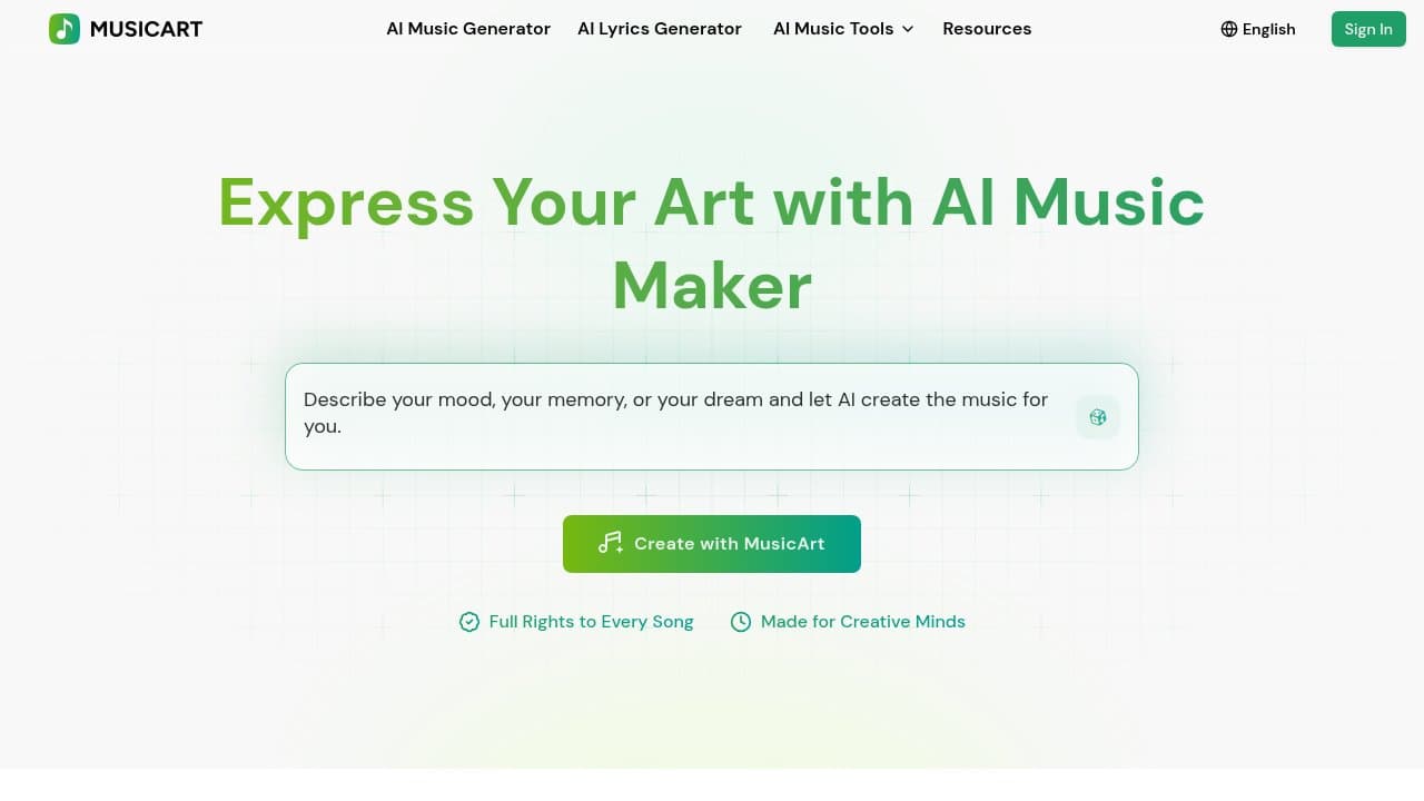 MusicArt AI - Product screenshot
