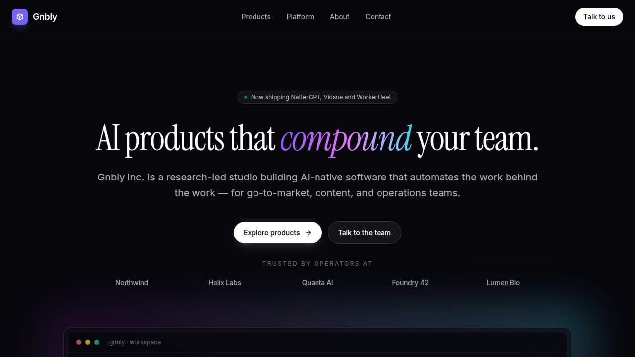 Gnbly - Product screenshot