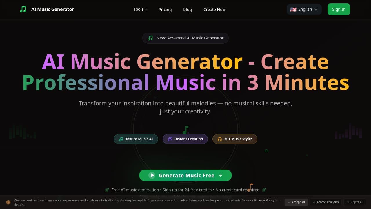 AI Music Generator - Product screenshot