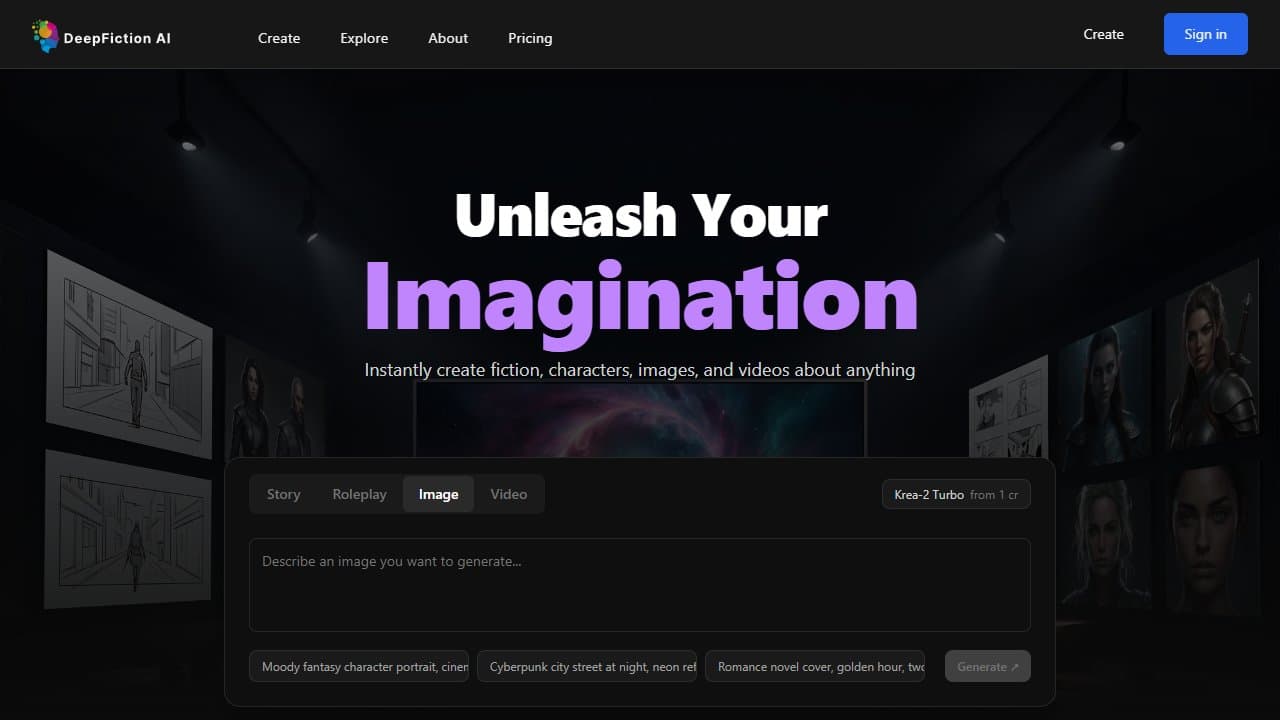 DeepFiction - Product screenshot