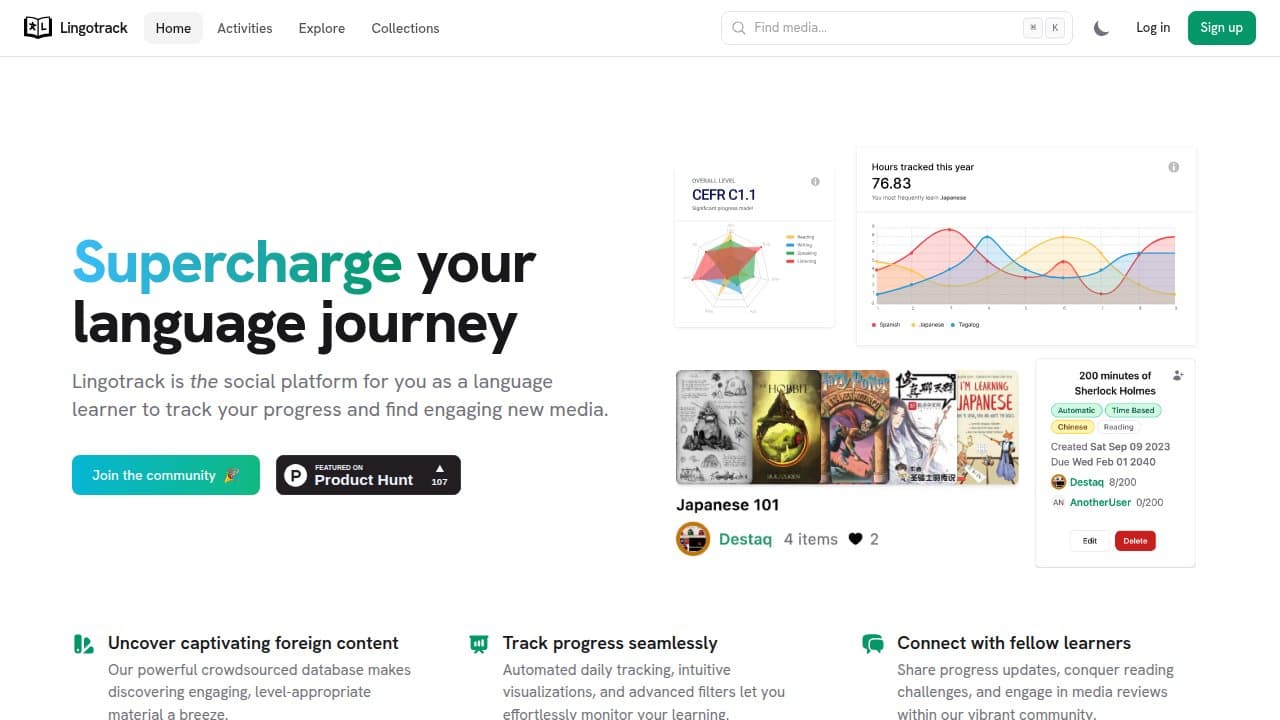 Lingotrack - Product screenshot