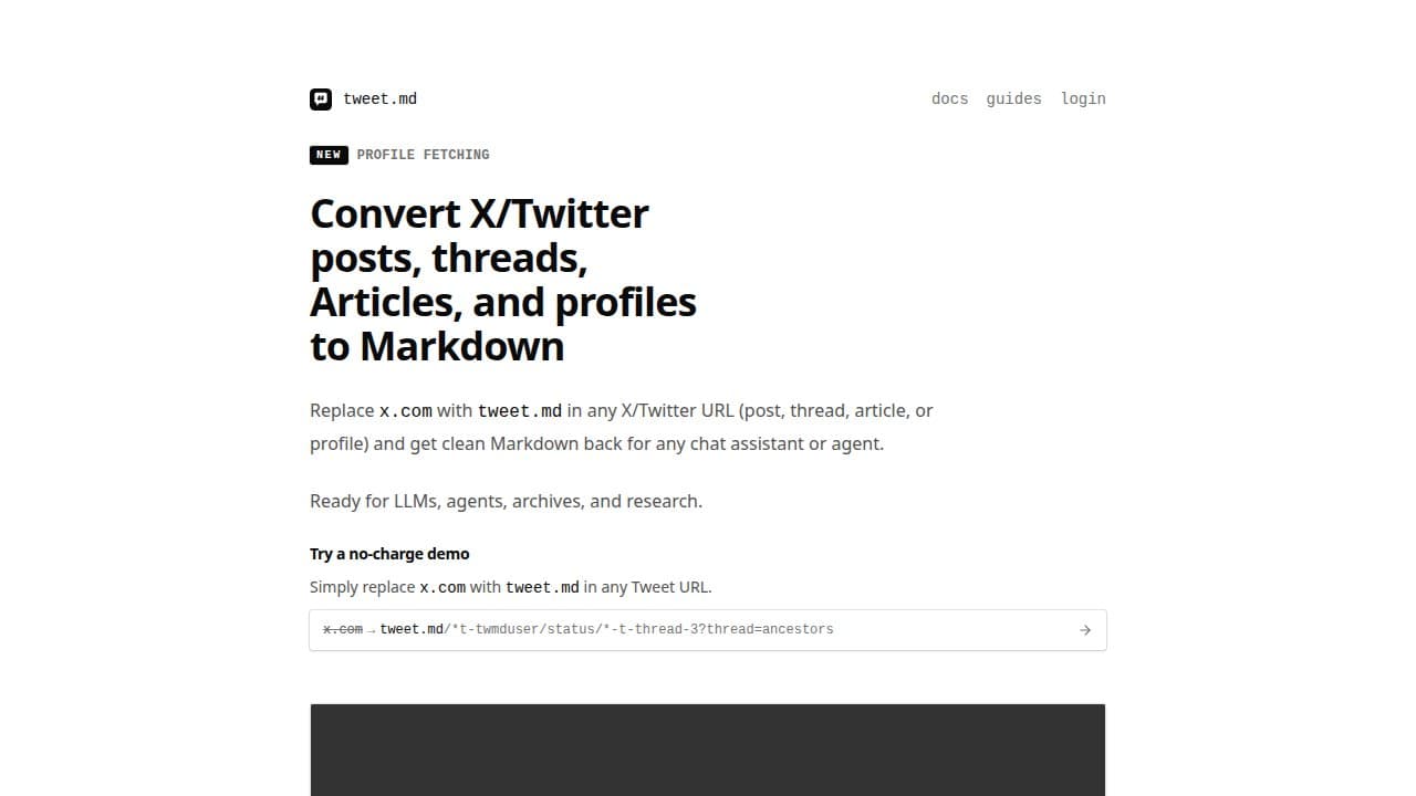 tweet.md - Product screenshot