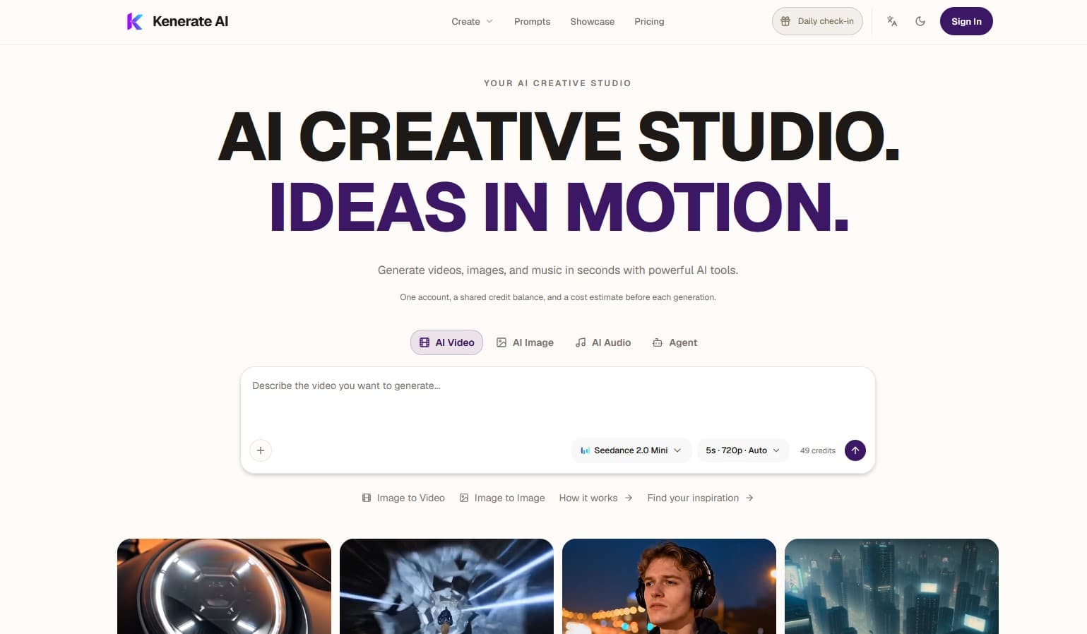 Kenerate AI - Product screenshot