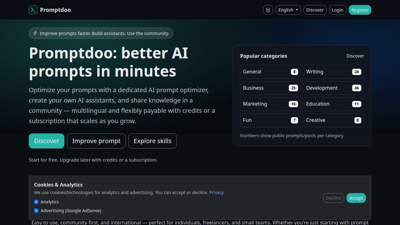 Promptdoo - Product screenshot