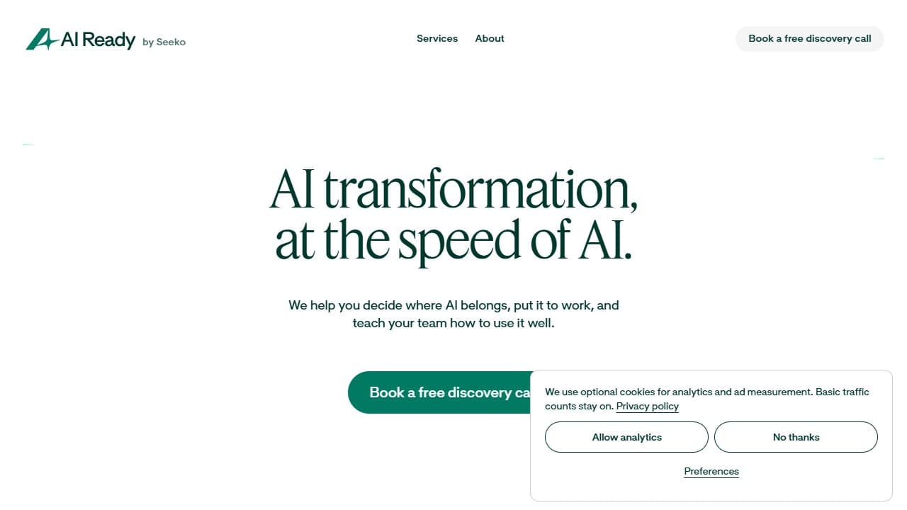 AI Ready - Product screenshot
