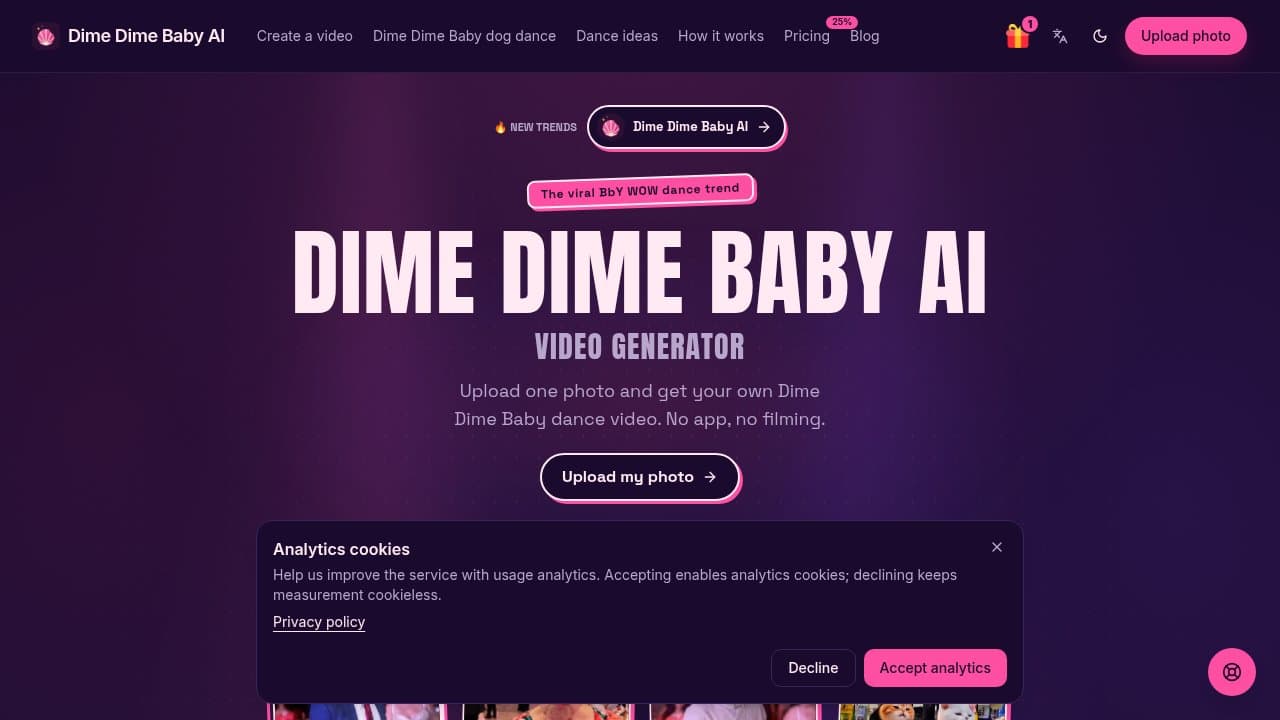 Dime Baby AI - Product screenshot