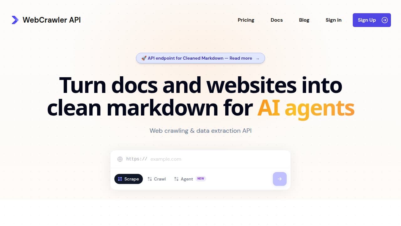 Webcrawlerapi - Product screenshot