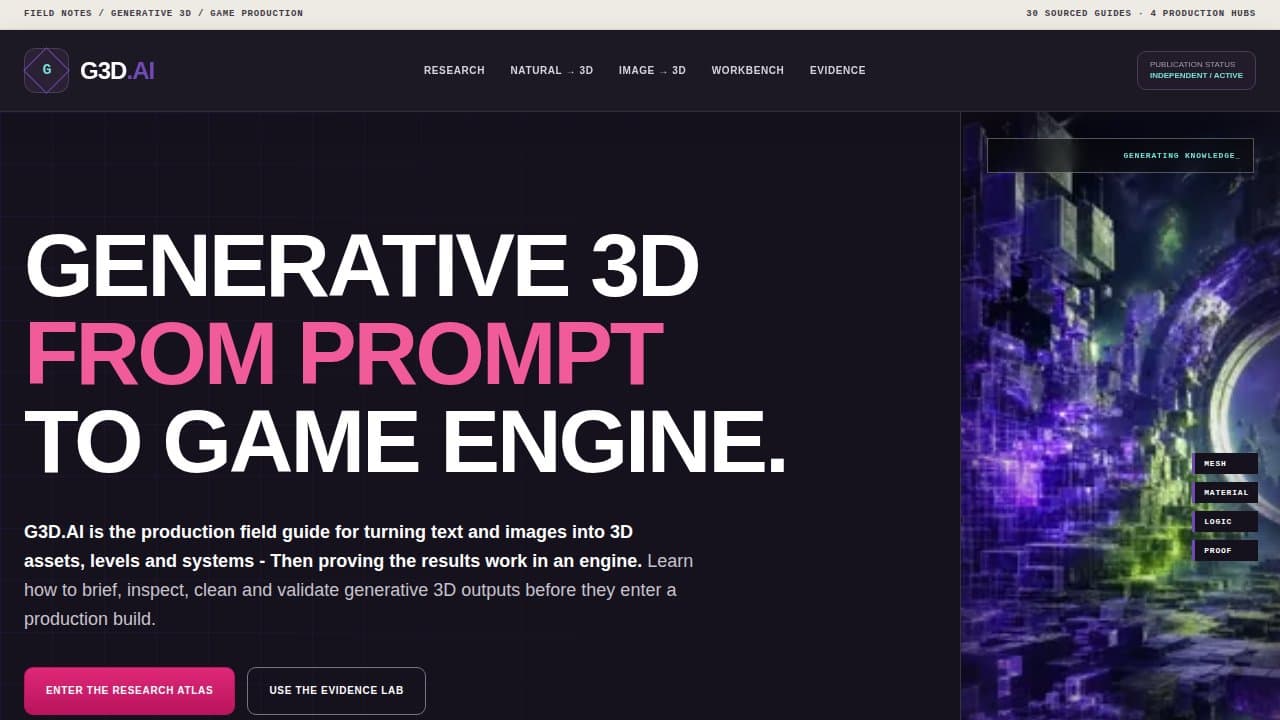 G3D.AI - Product screenshot