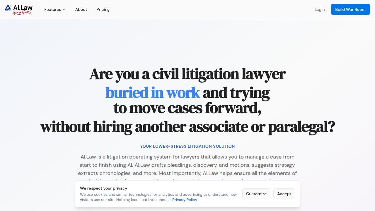 AI.Law - Product screenshot