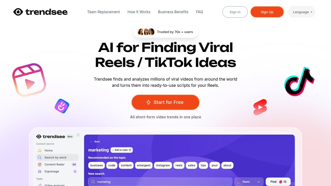 Trendsee - Product screenshot