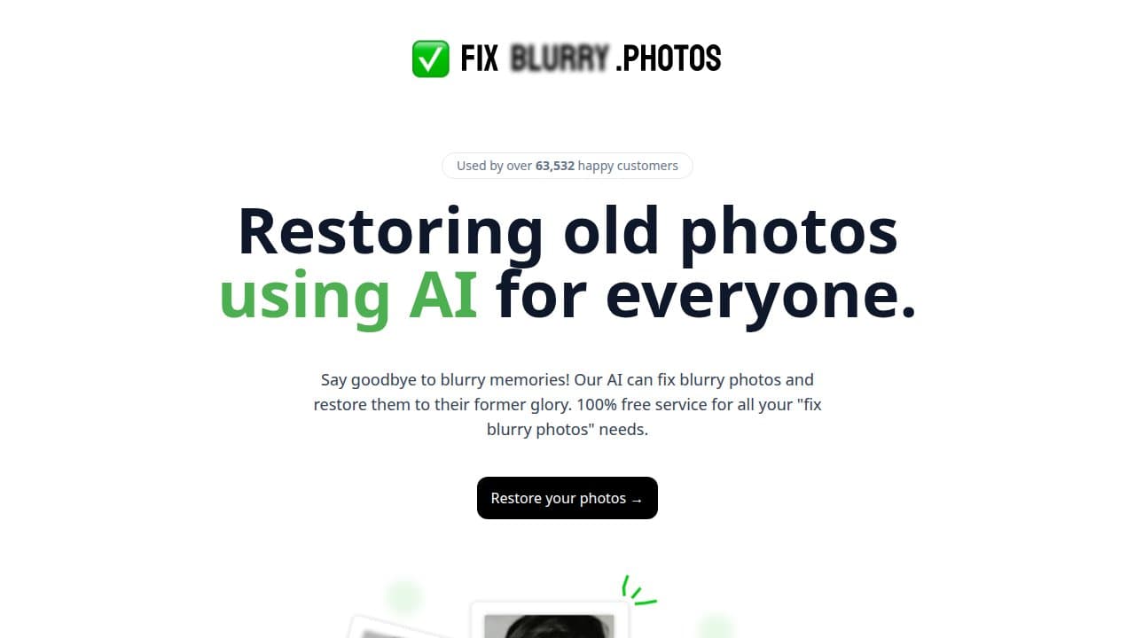Face Photo Restorer - Product screenshot