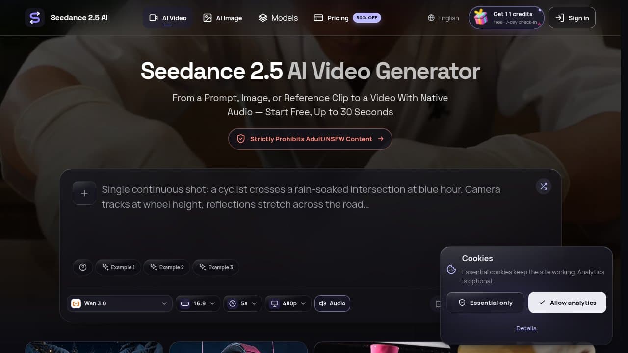 Seedance 2.5 AI - Product screenshot