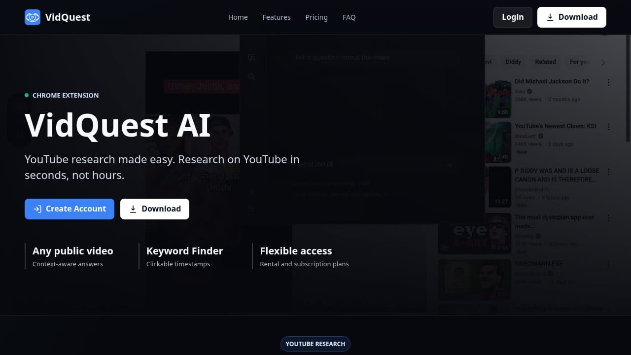 VidQuest AI - Product screenshot