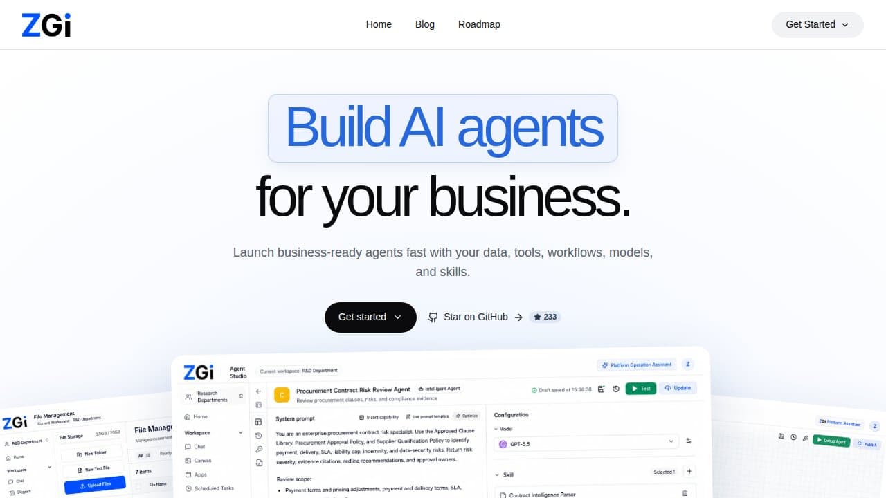 ZGI - Product screenshot