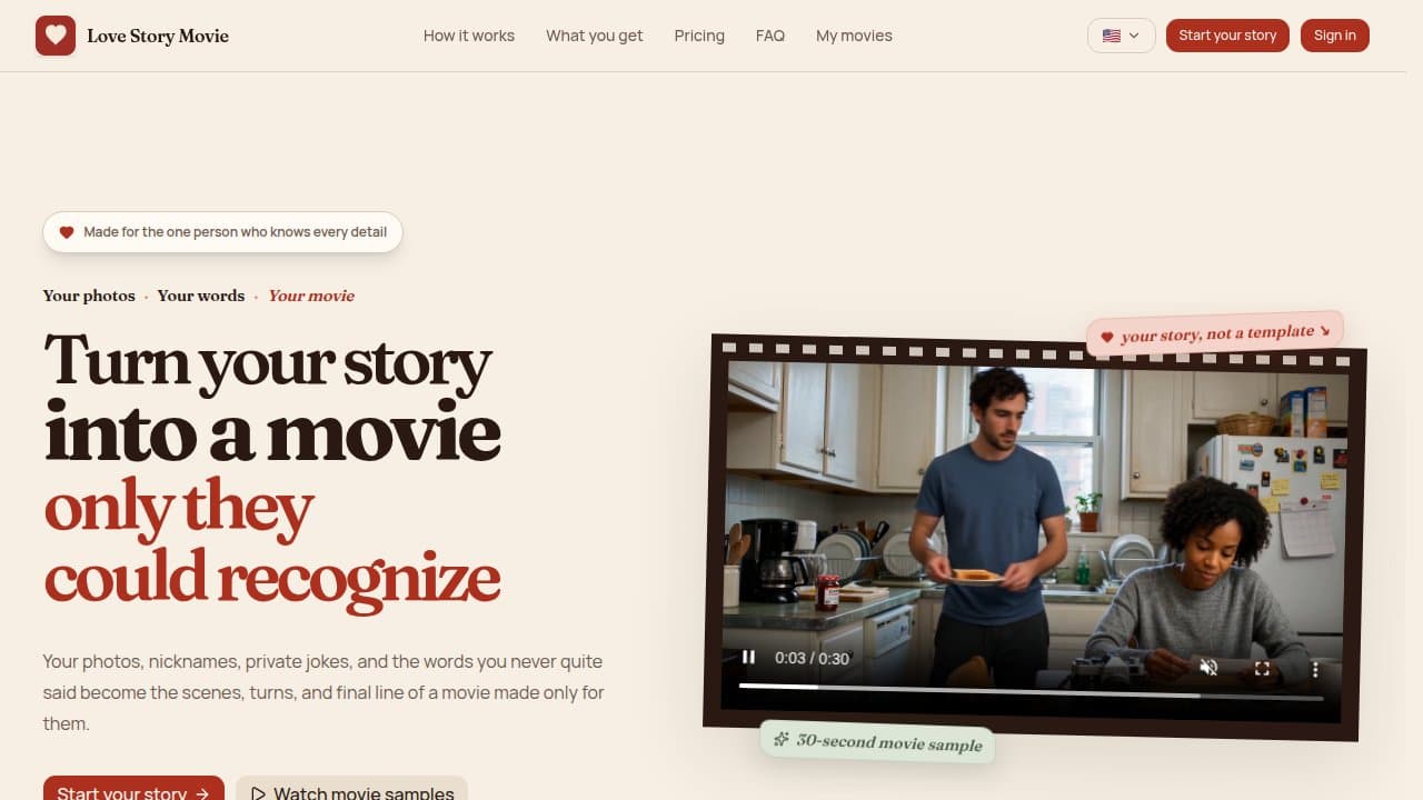 Love Story Movie - Product screenshot