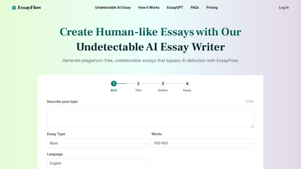 EssayFlow - Product screenshot