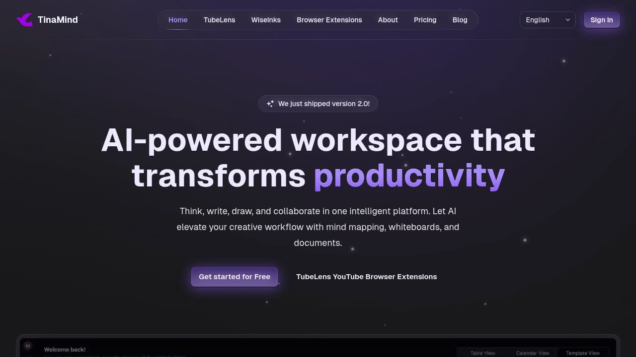 TinaMind - Product screenshot