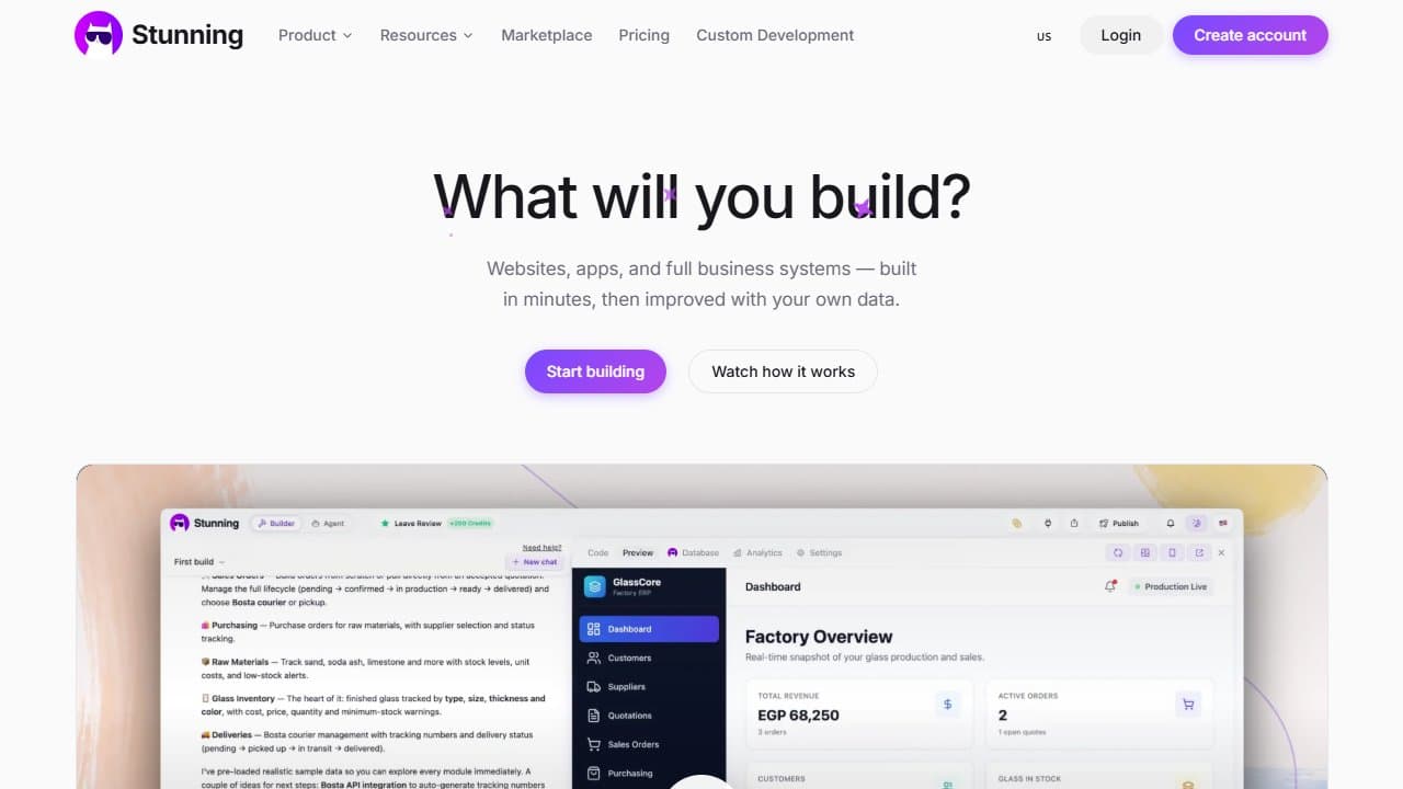 Stunning - Product screenshot
