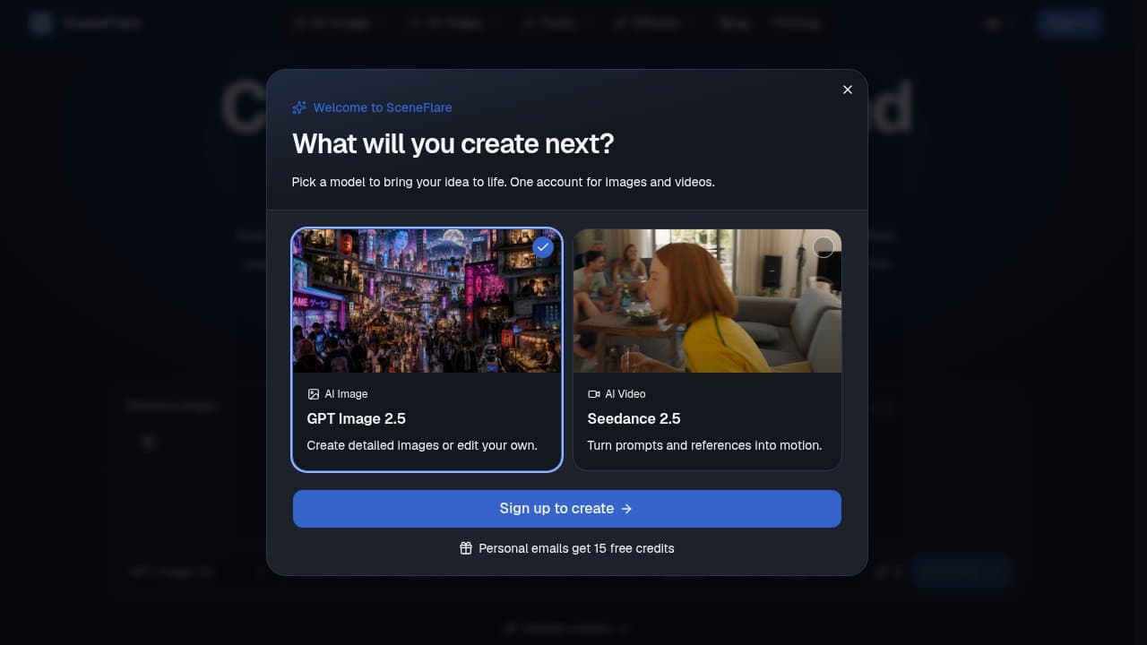 SceneFlare - Product screenshot