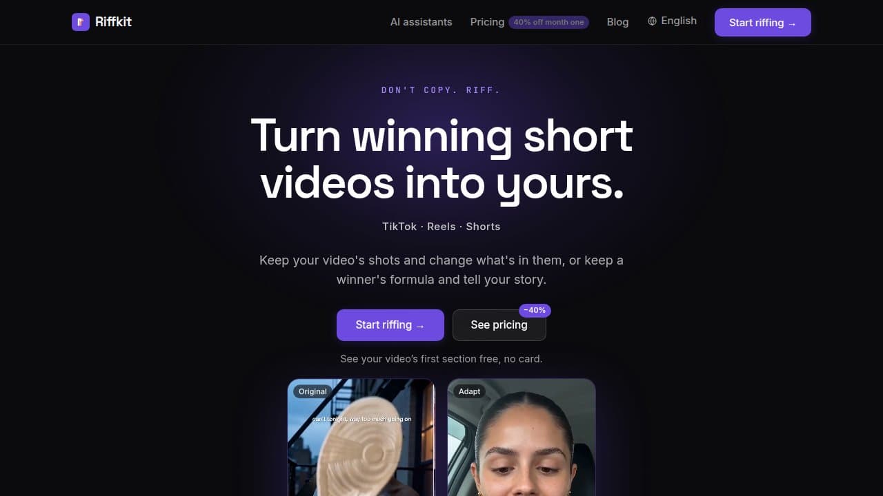 Riffkit - Product screenshot