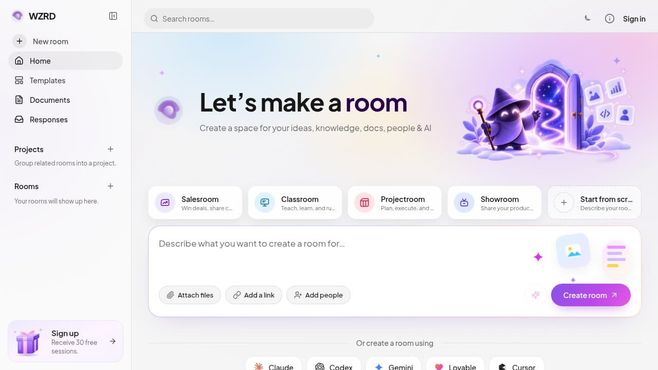 WZRD - Product screenshot