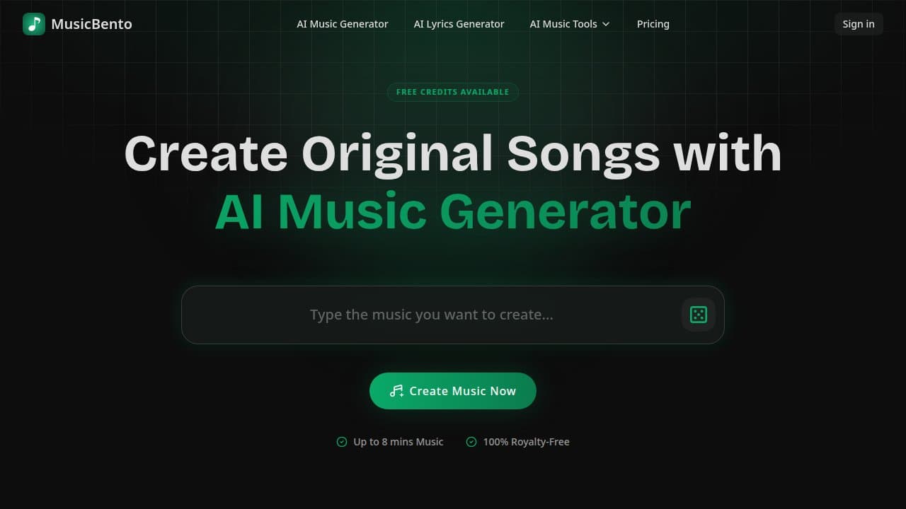 MusicBento - Product screenshot
