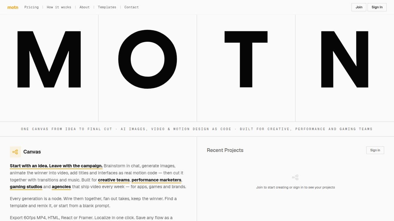 Motn - Product screenshot