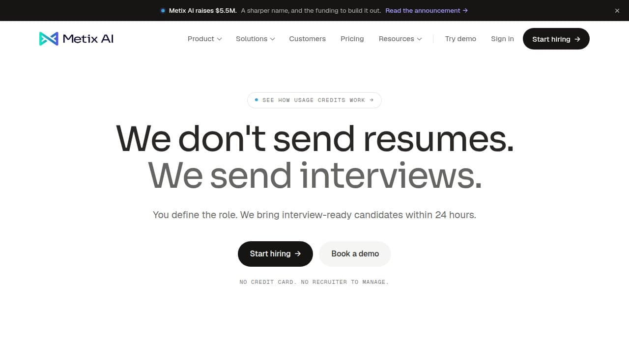 Metix AI - Product screenshot