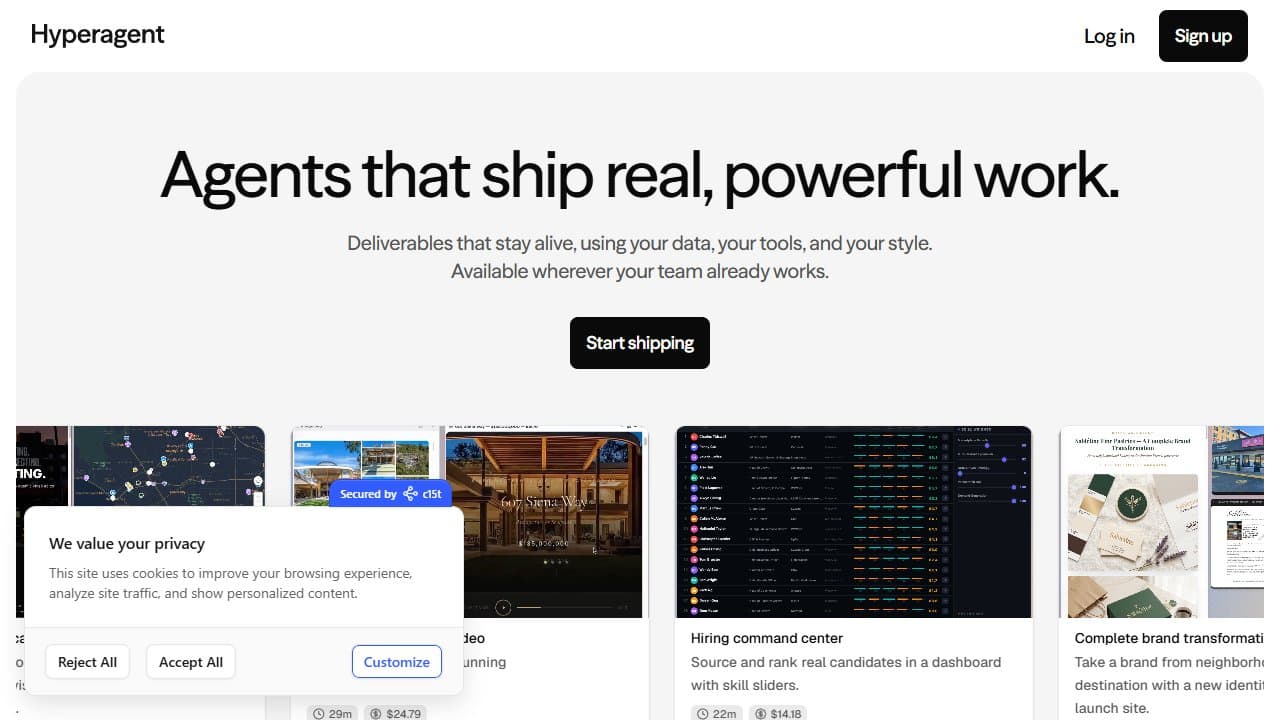 Hyperagent - Product screenshot