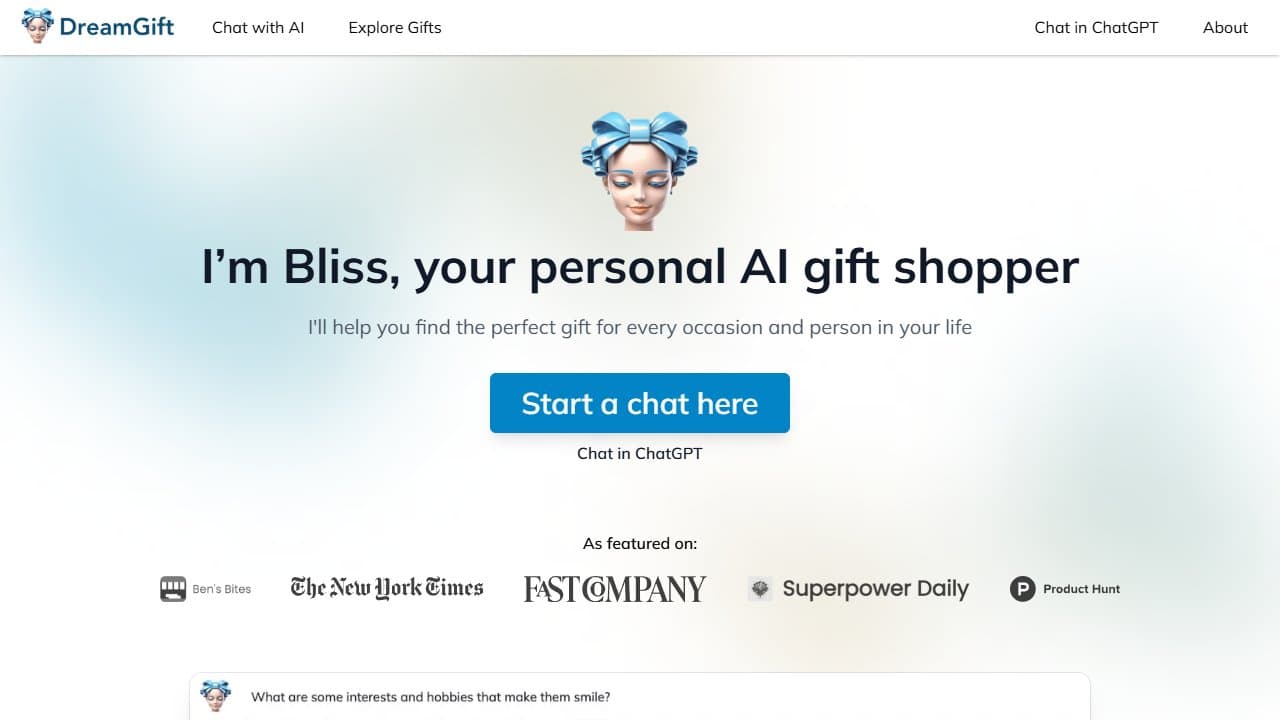 DreamGift - Product screenshot