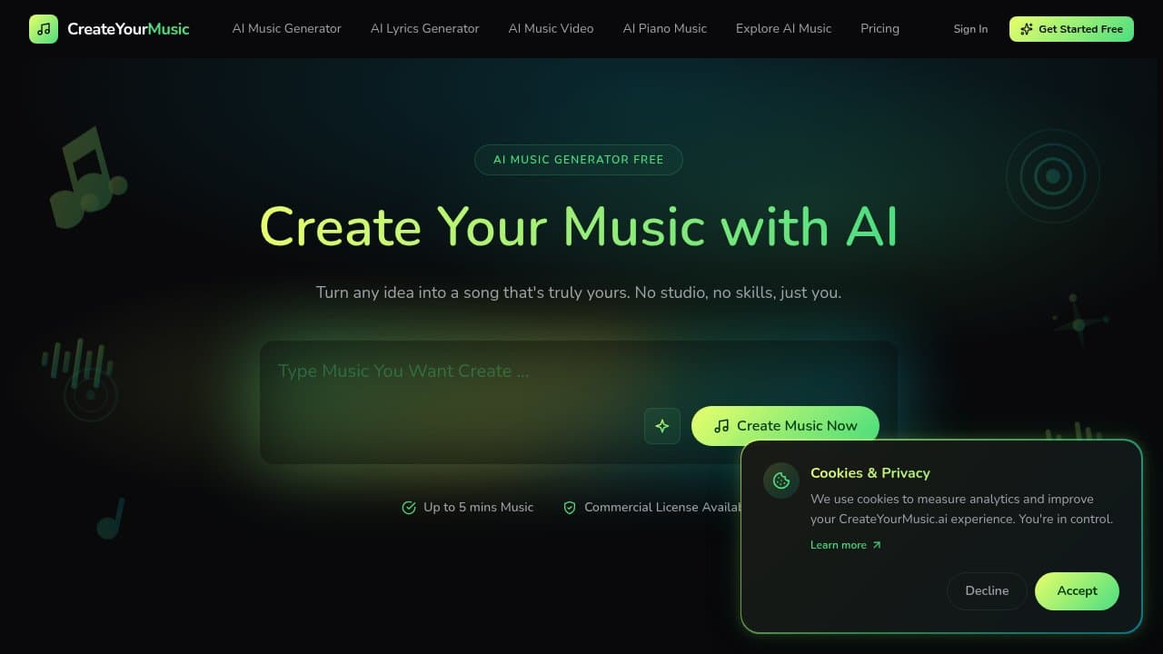 Create Your Music - Product screenshot