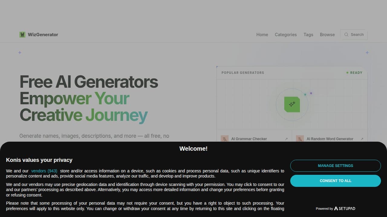 WizGenerator - Product screenshot