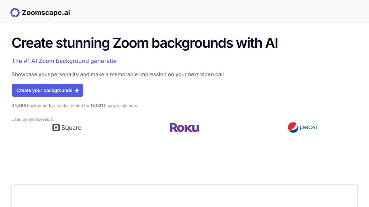 Zoomscape.ai - Product screenshot