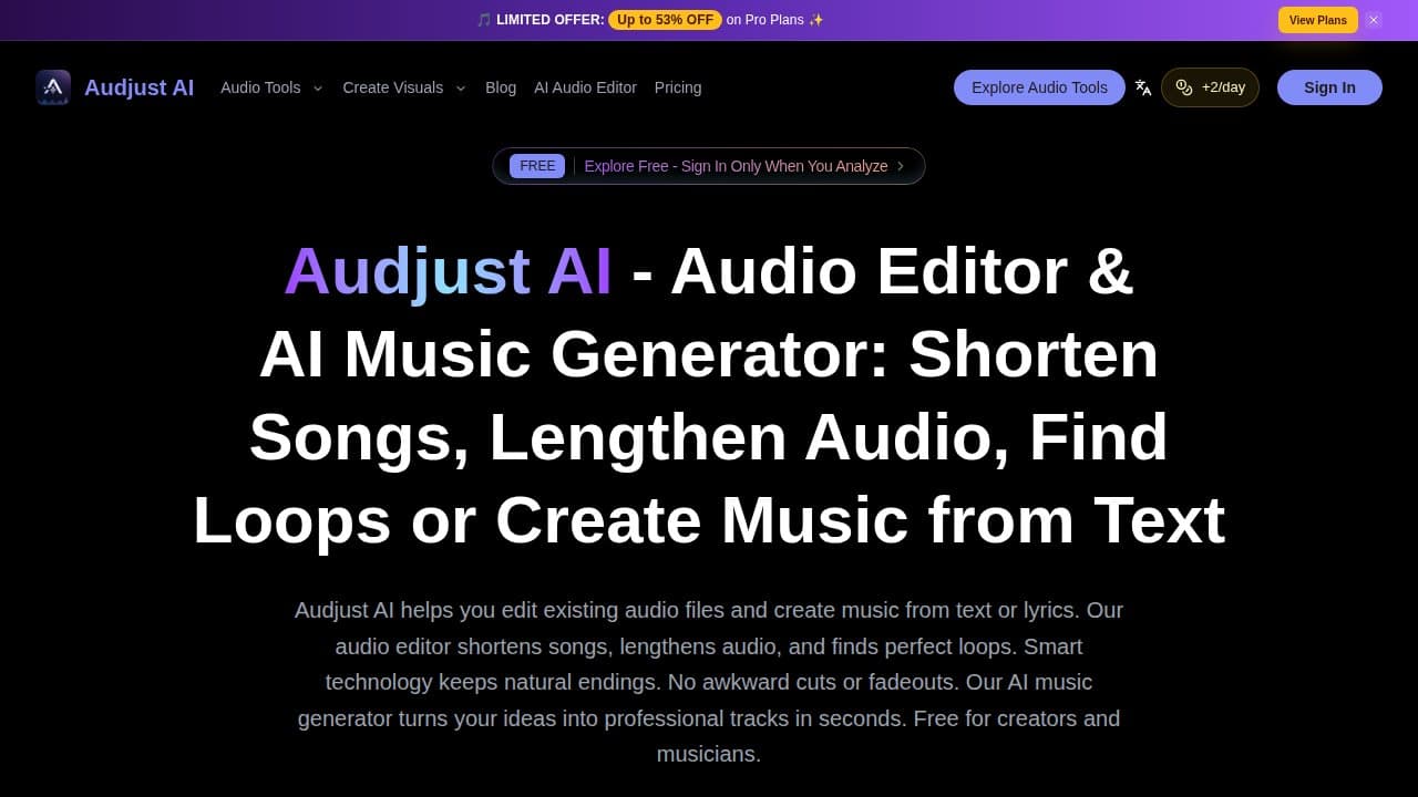 Audjust AI - Product screenshot
