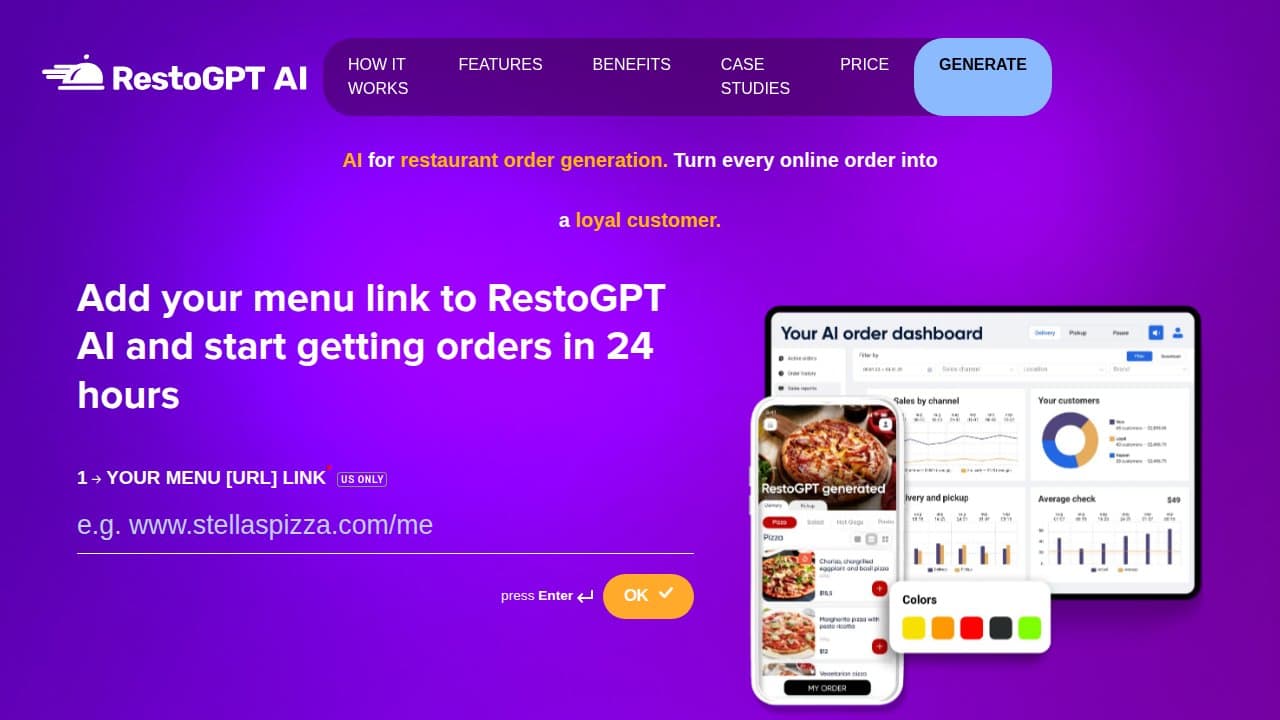 RestoGPT AI - Product screenshot