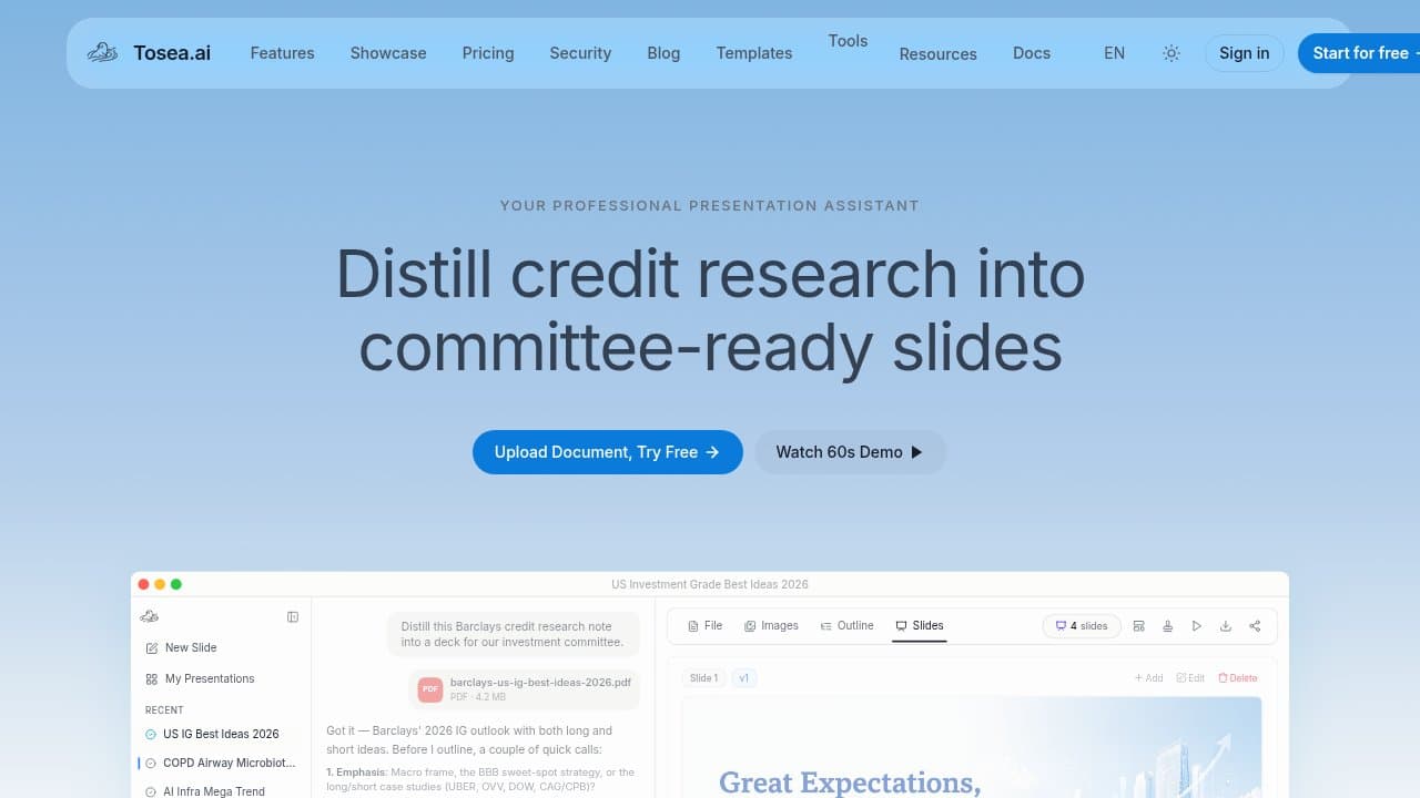 Tosea - Product screenshot