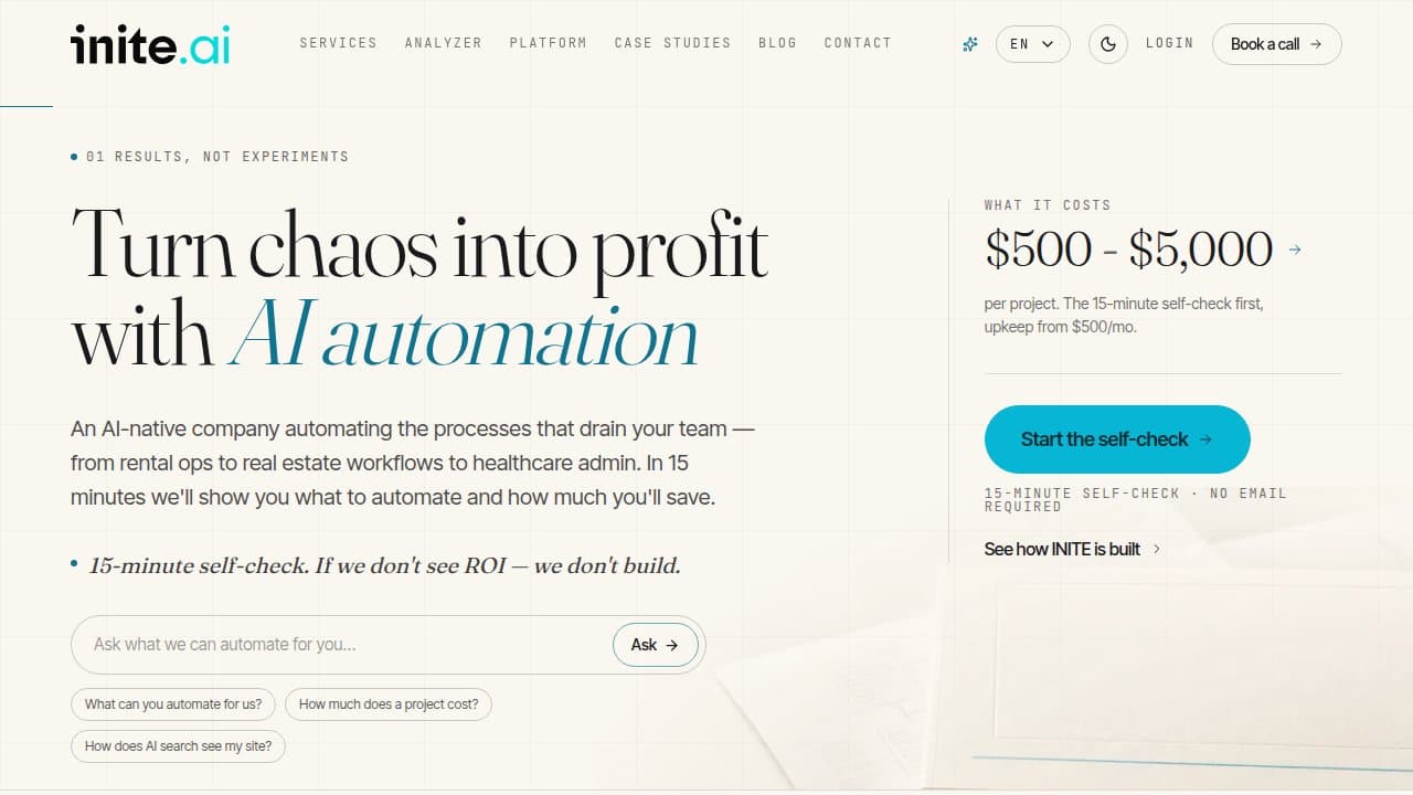 INITE - Product screenshot