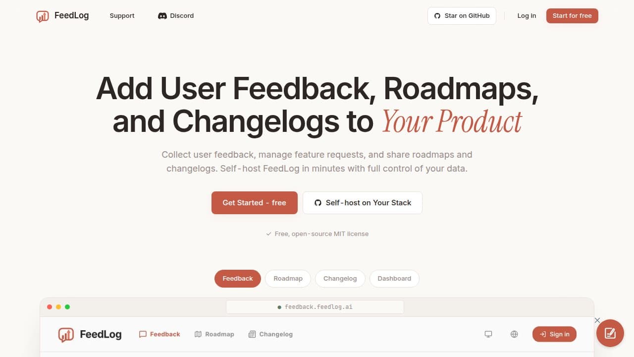 FeedLog - Product screenshot