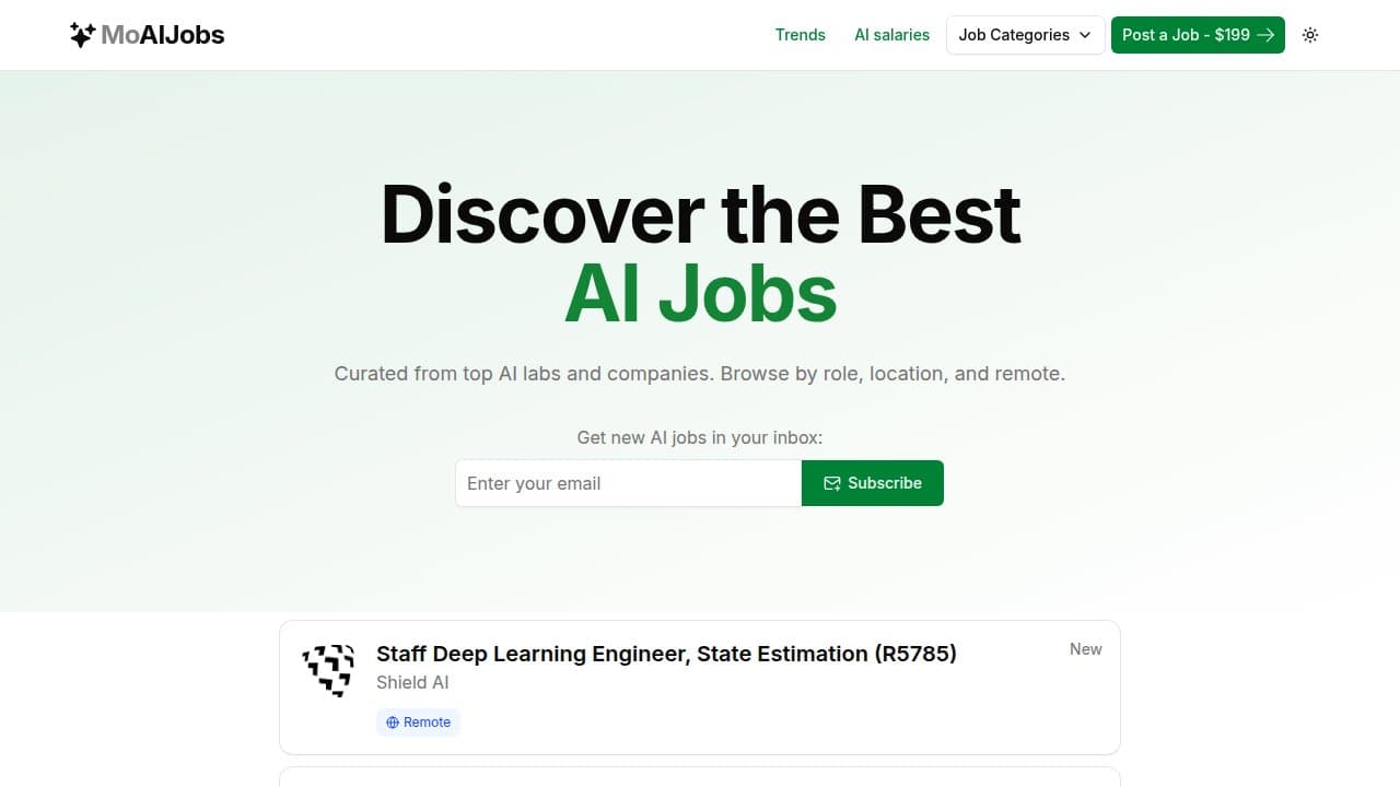 MoAIJobs - Product screenshot