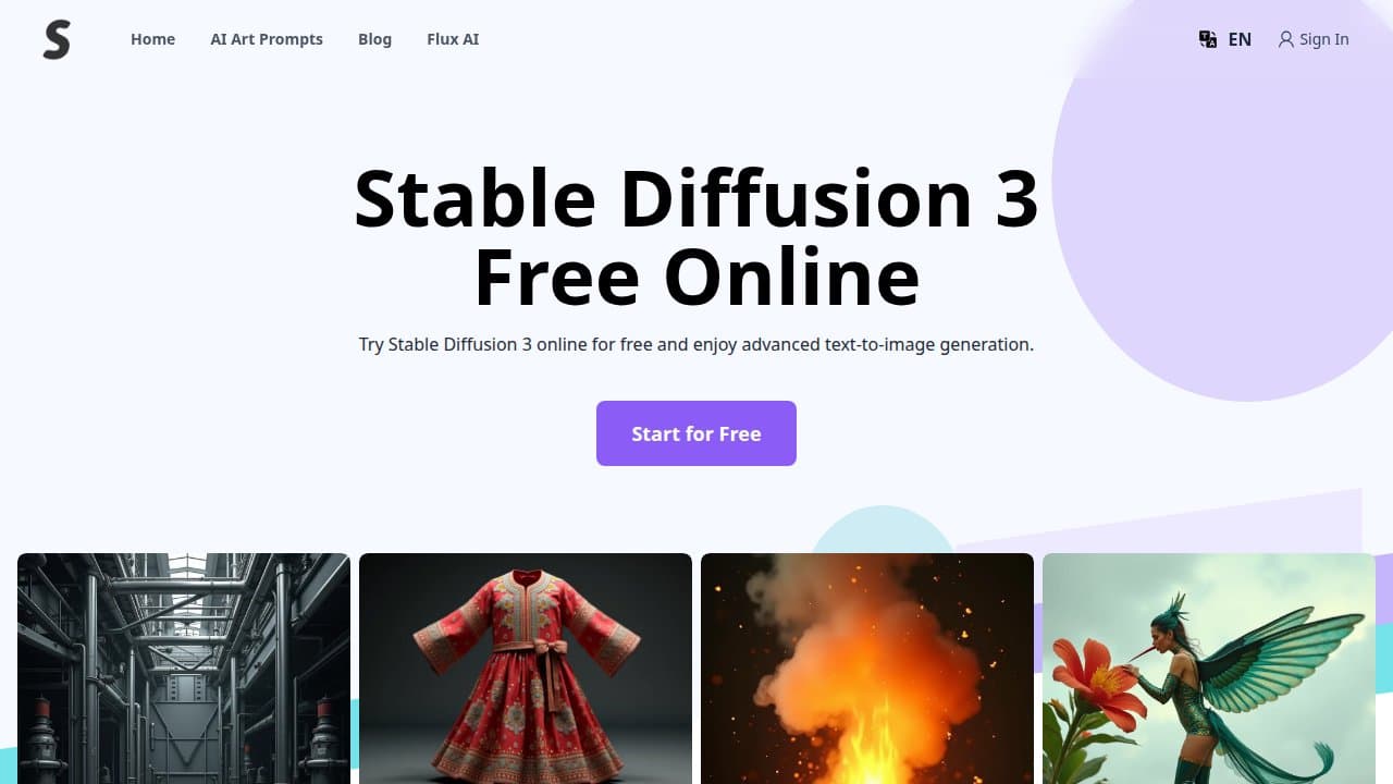 Stable Diffusion 3 - Product screenshot