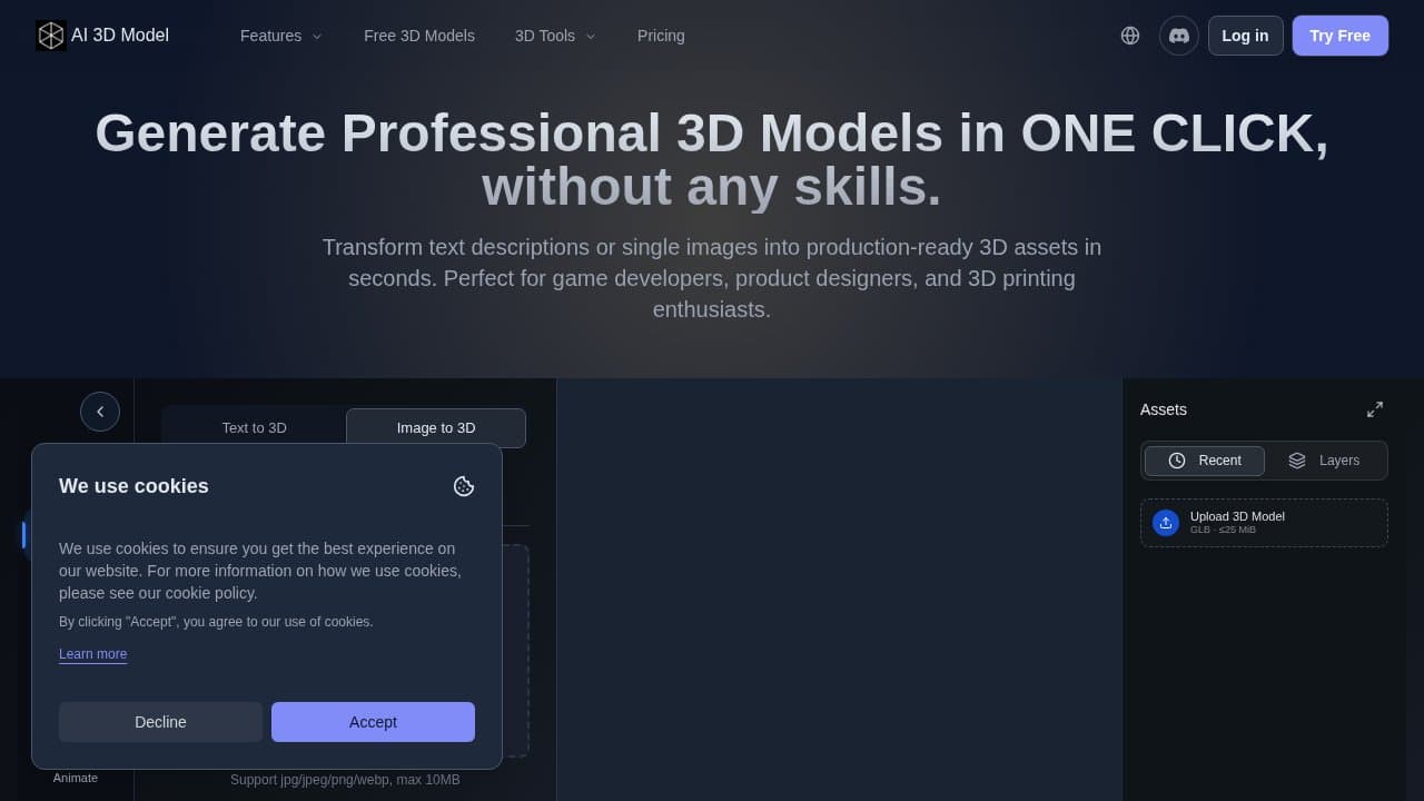 AI 3D Model - Product screenshot