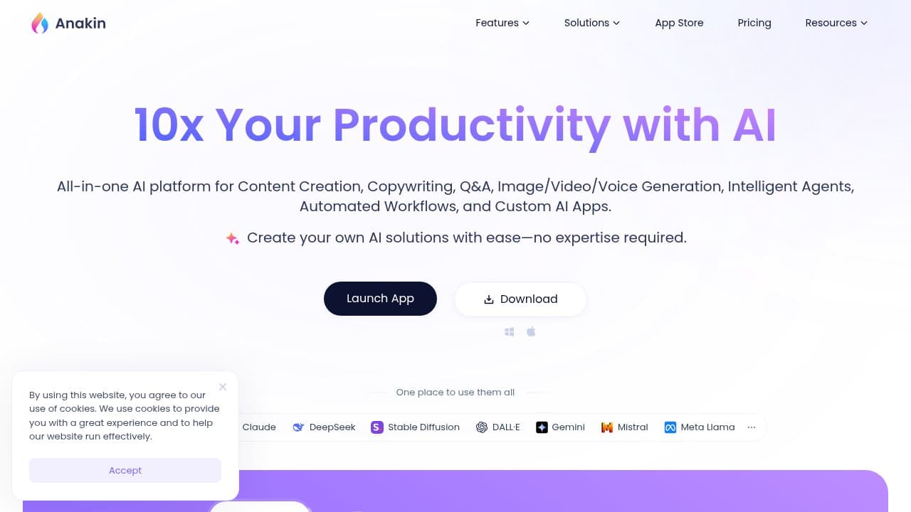 Anakin.ai - Product screenshot