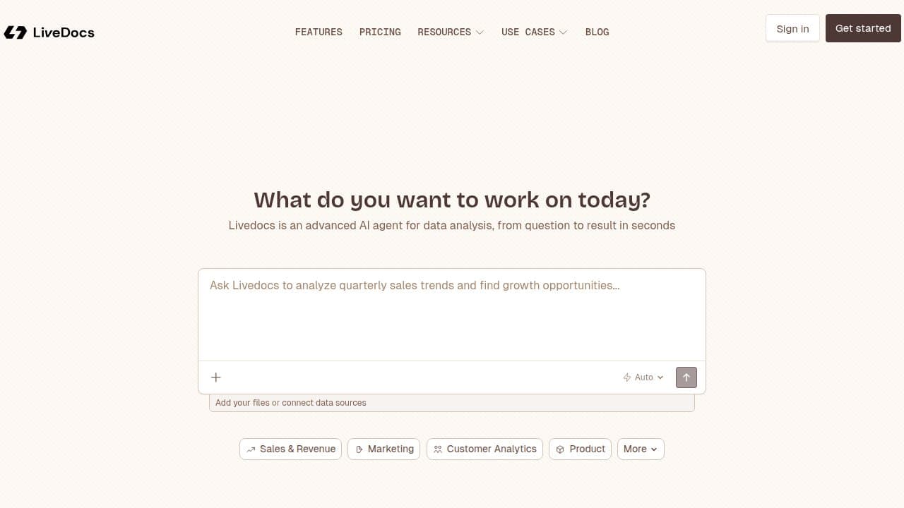 Livedocs - Product screenshot