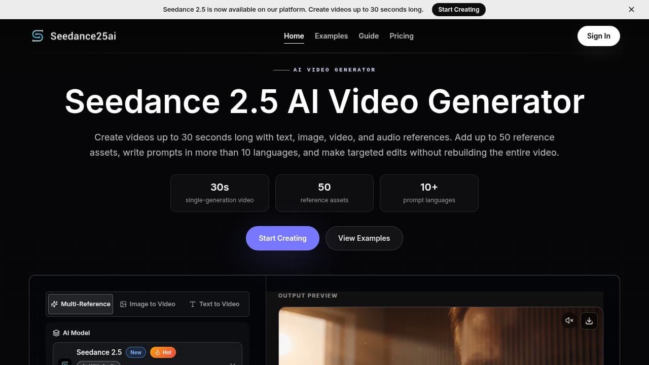 Seedance 2.5 AI - Product screenshot