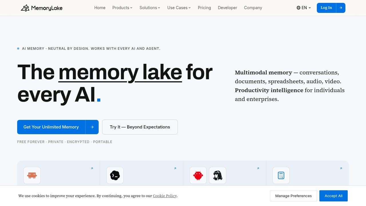 MemoryLake - Product screenshot
