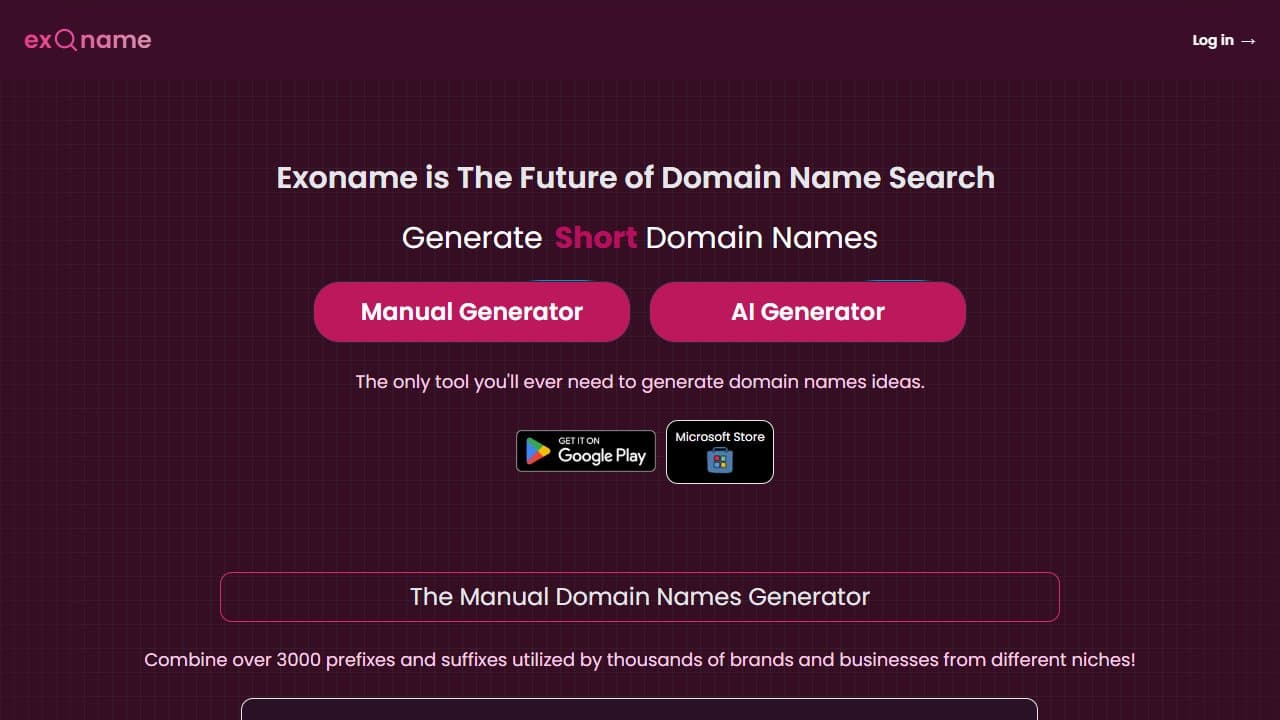 Exoname - Product screenshot