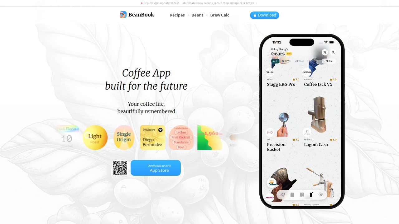 BeanBook - Product screenshot
